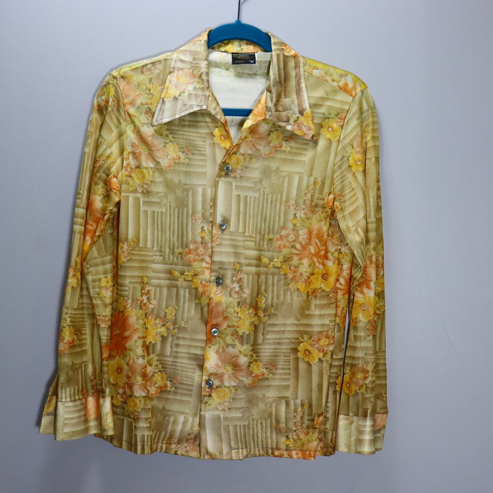 Vintage Towncraft JC Penney‎ Floral Button Up Shirt 70s